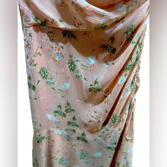 New size 10 banana republic one shoulder pink dress. Sweet southern print. - Picture 4 of 9